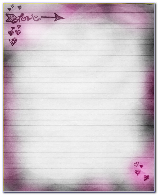Free Love Letter Stationery Template