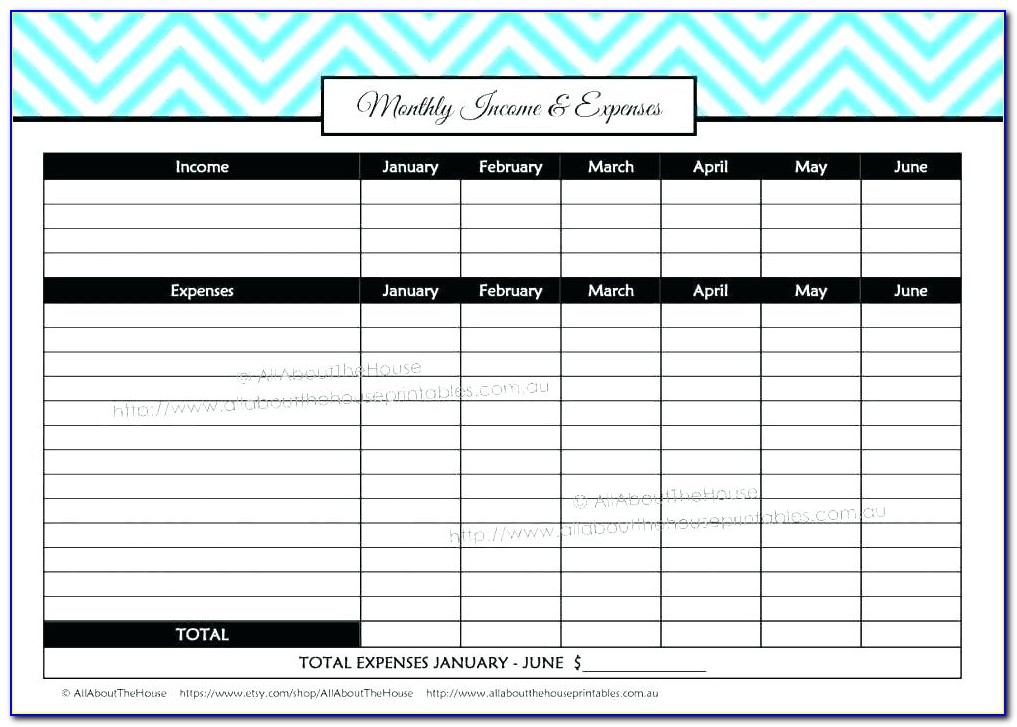 Free Monthly Expense Sheet Excel Template