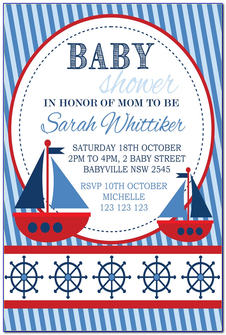 Free Nautical Baby Shower Invitation Templates