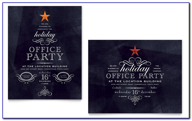 Free Office Christmas Party Invitations Templates