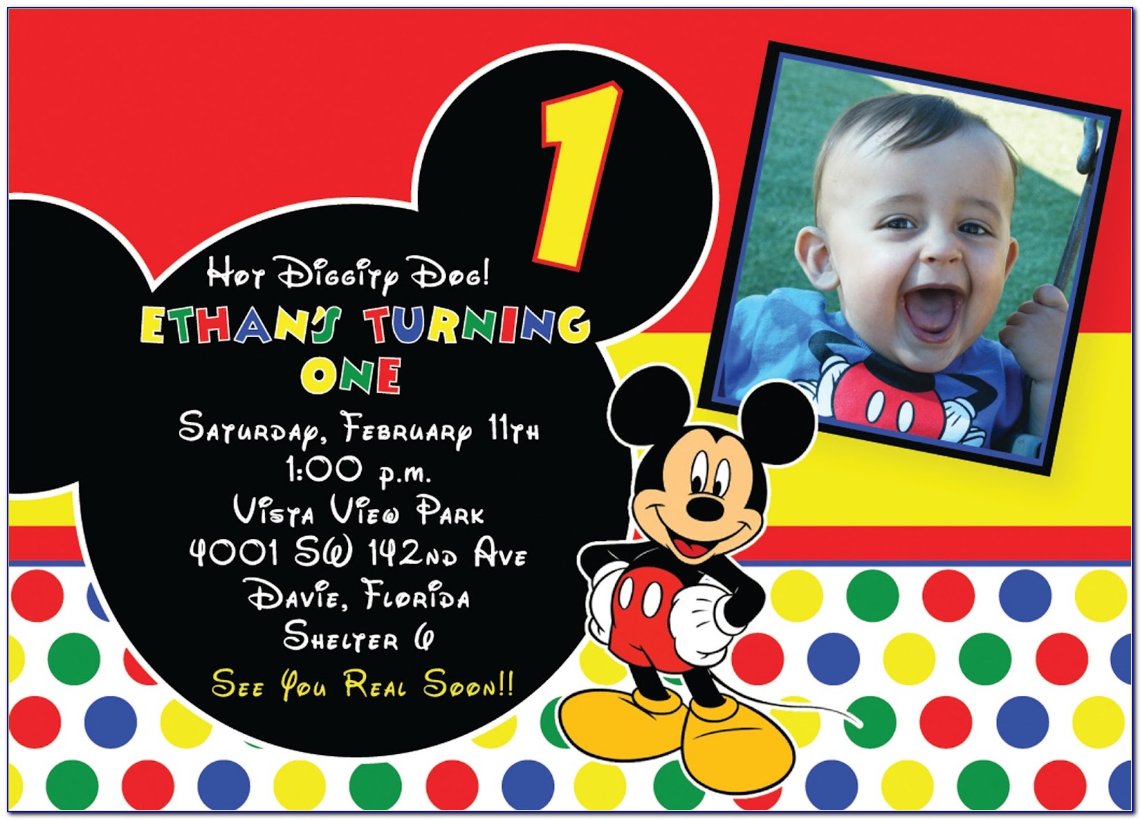 Free Printable Mickey Mouse Birthday Invitation Templates