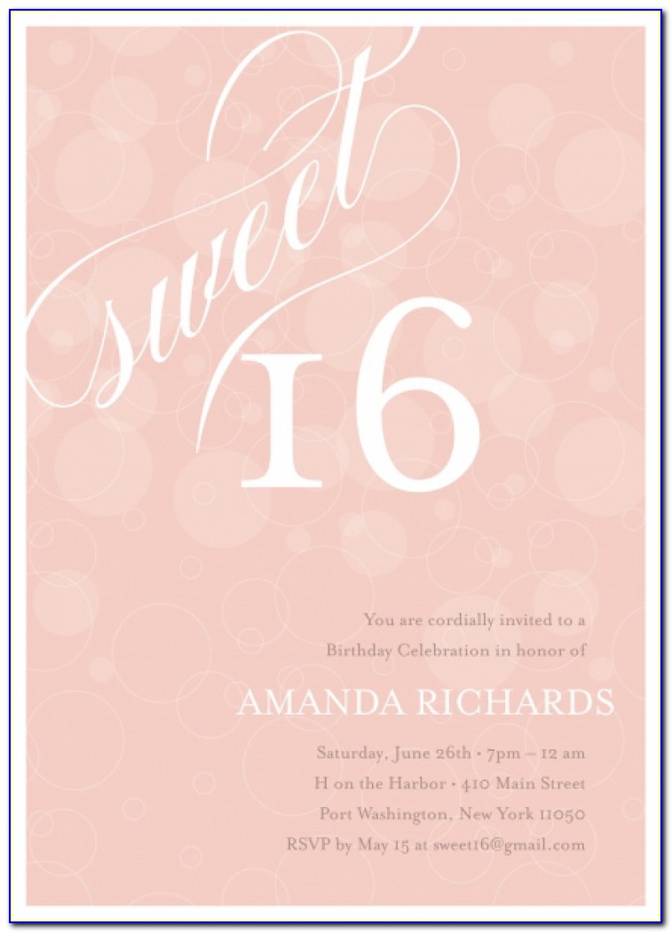 Free Printable Sweet 16 Invitation Templates