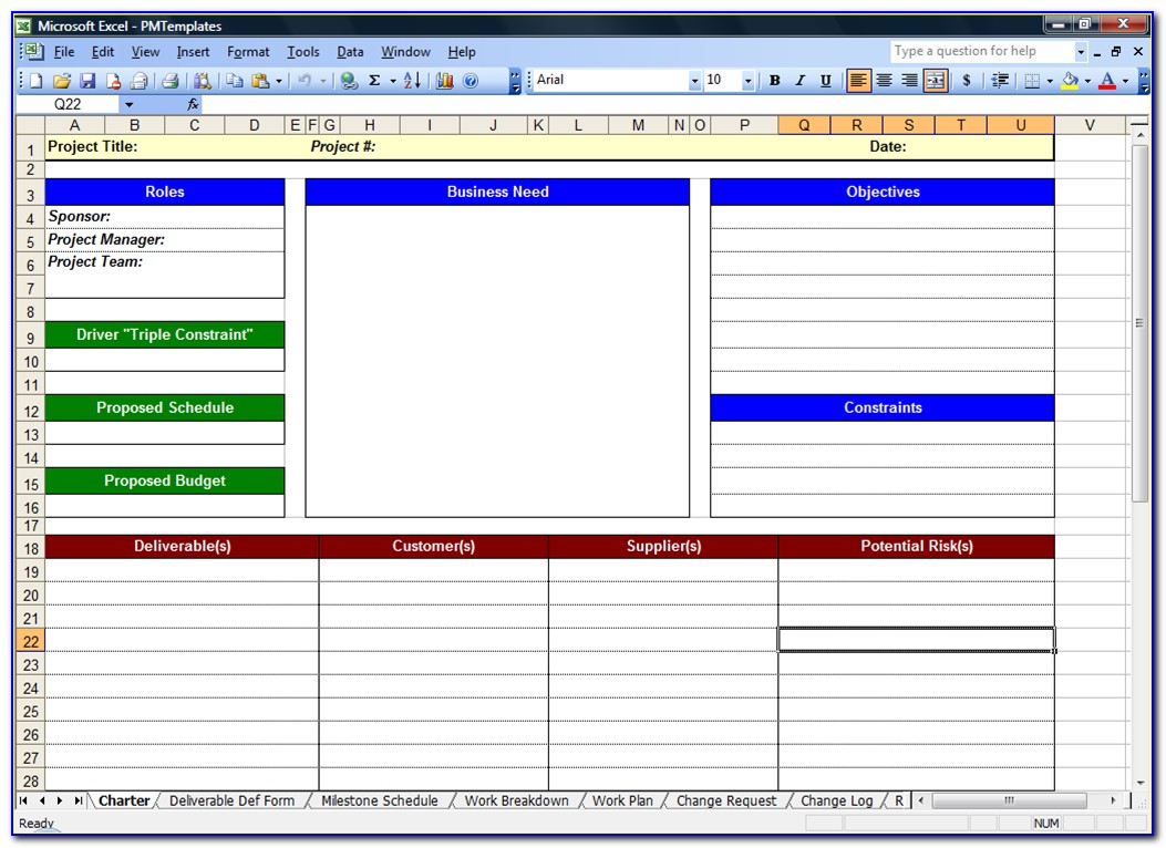 Free Project Management Templates Excel 2007