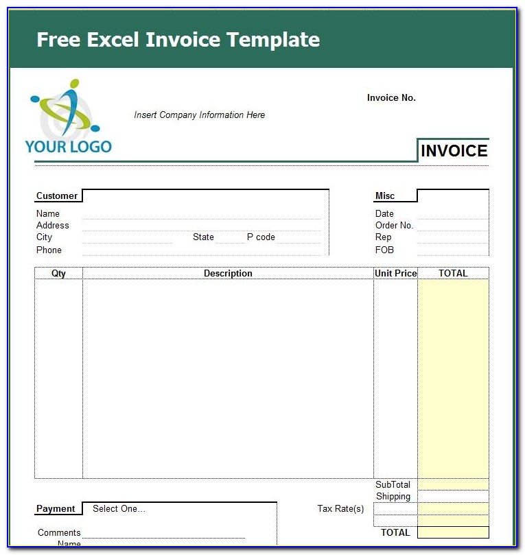 Invoice Template Excel Free Best Business Template Invoice Template Excel Free