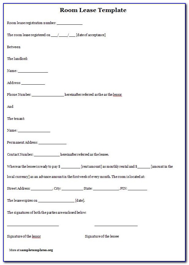 Free Roommate Lease Agreement Template