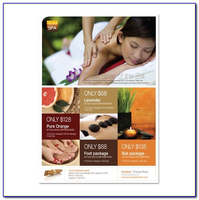 Free Salon And Spa Flyer Templates