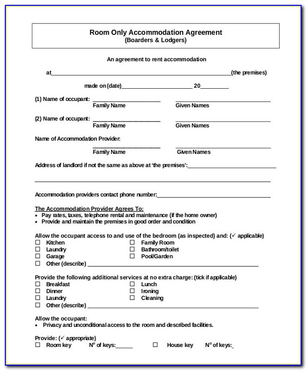Free Simple Lease Agreement Form