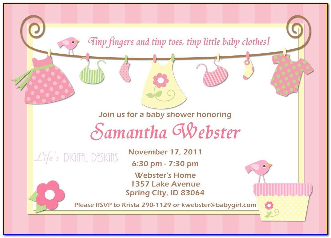 Free Template Baby Shower Invitation