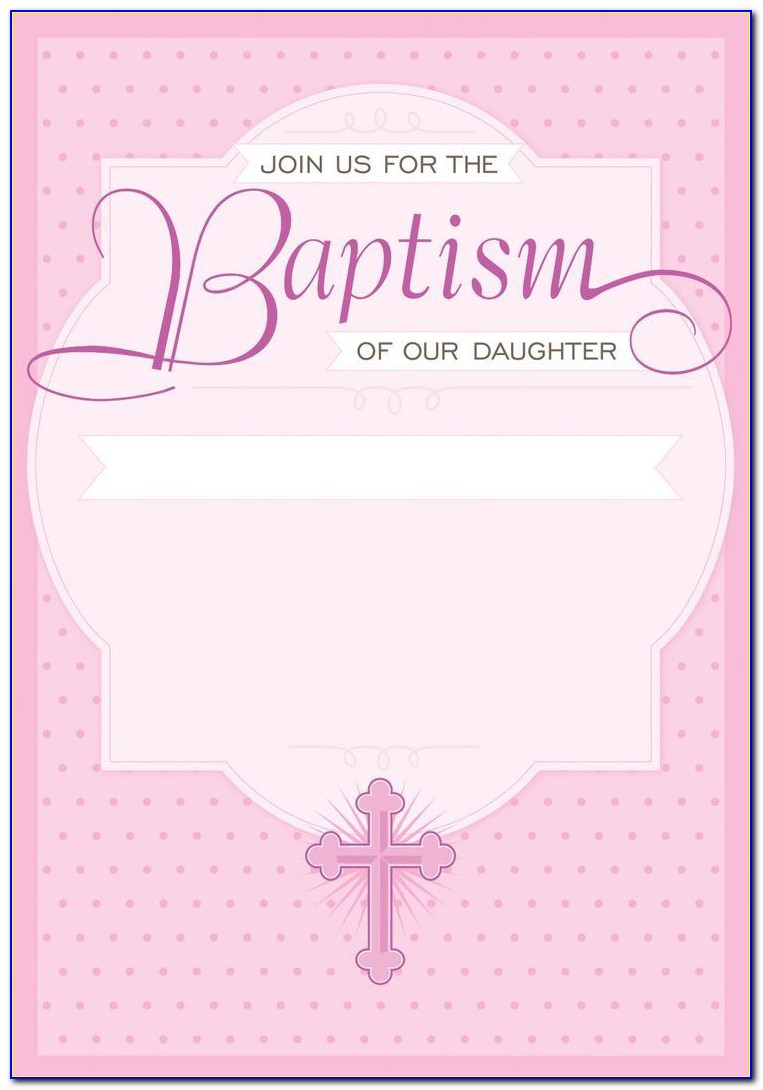 Free Template For Baptism Invitation Card