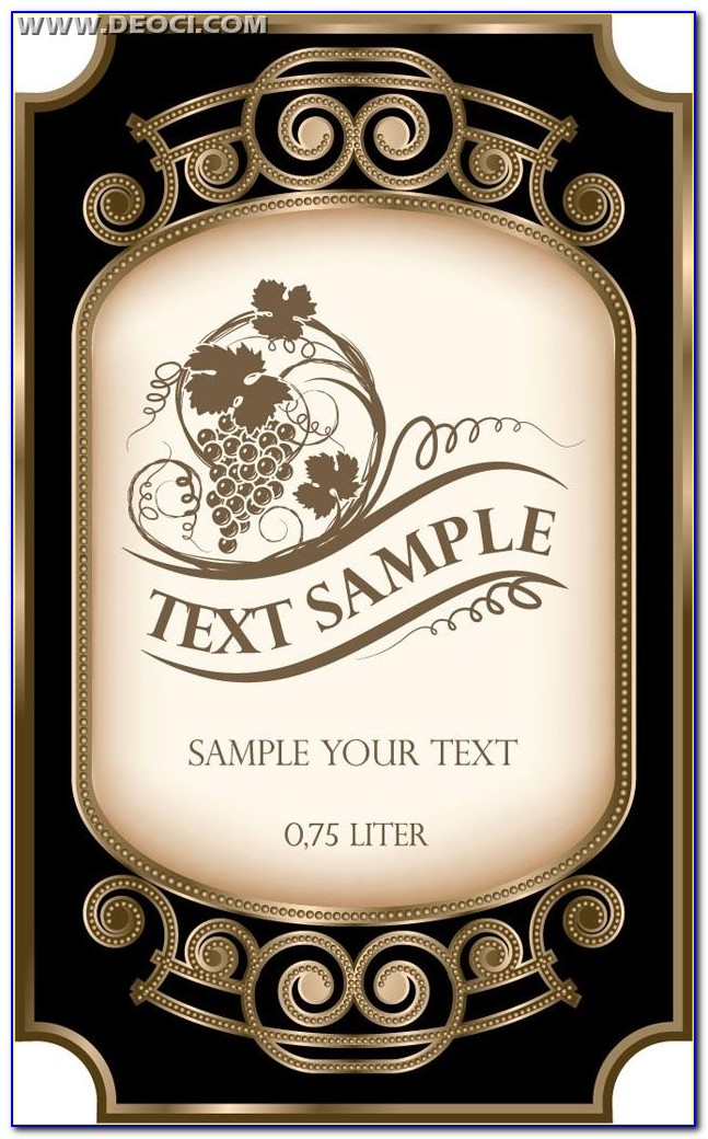 Free Wine Bottle Label Template Microsoft Word