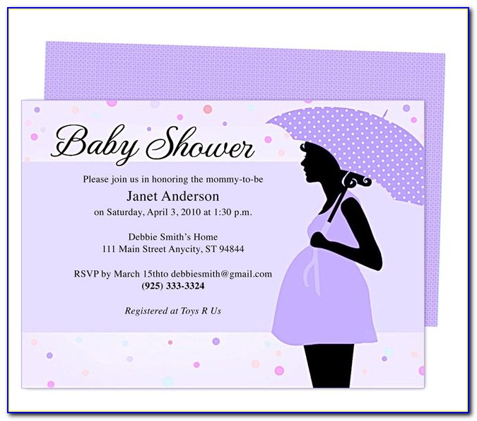 Free Word Templates For Baby Shower Invitations
