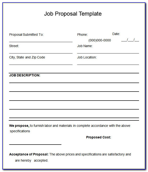 Free Work Proposal Template