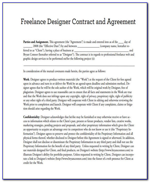 Freelance Contract Example