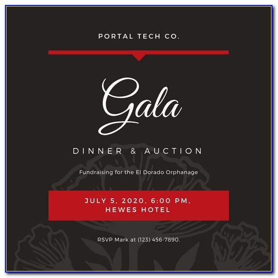 Gala Dinner Invitation Card Template