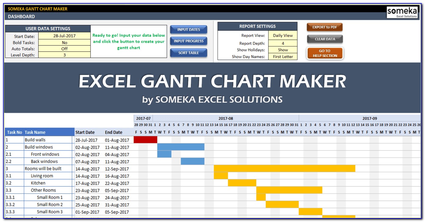 Gantt Chart Template In Excel 2007