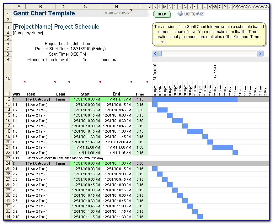 Gantt Chart Template In Excel Free Download