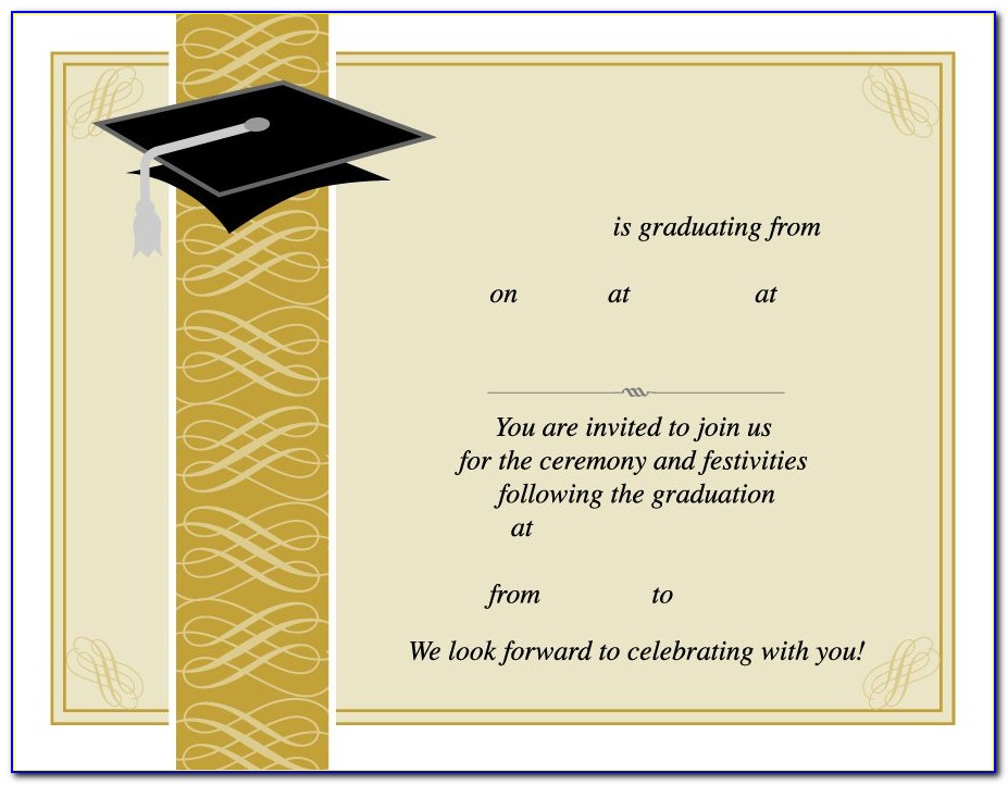 Graduation Ceremony Invitation Templates Free Download