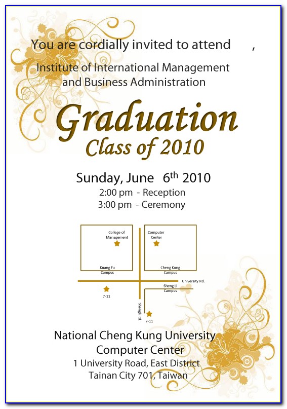 Graduation Ceremony Invitation Templates Free