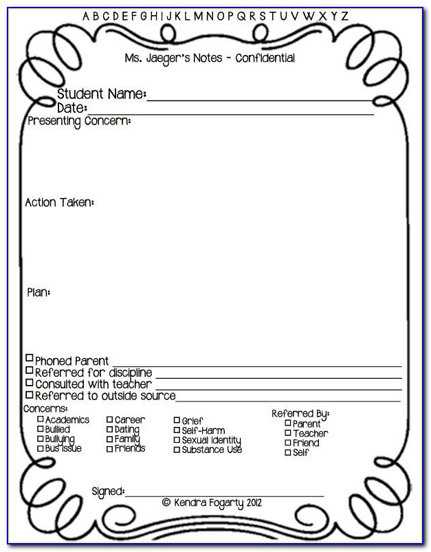 Group Therapy Case Notes Template