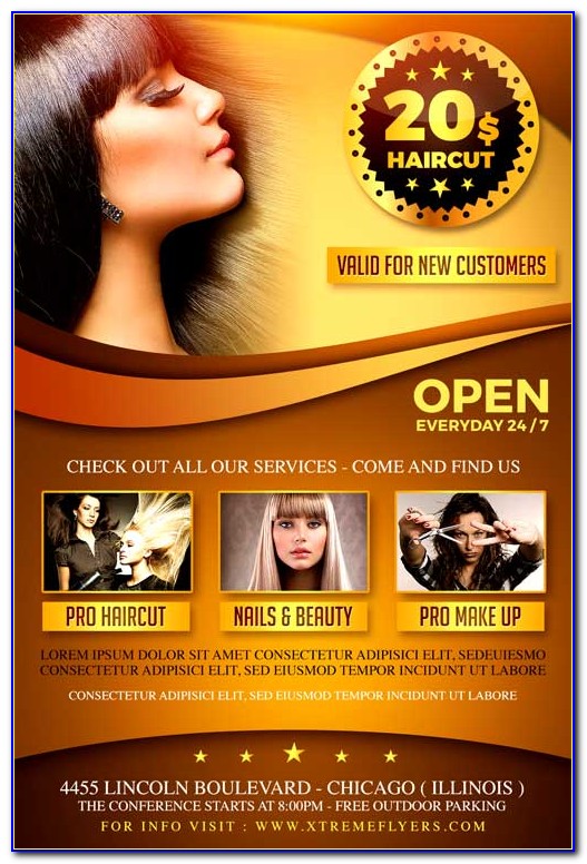 Hair Salon Sale Flyer Template