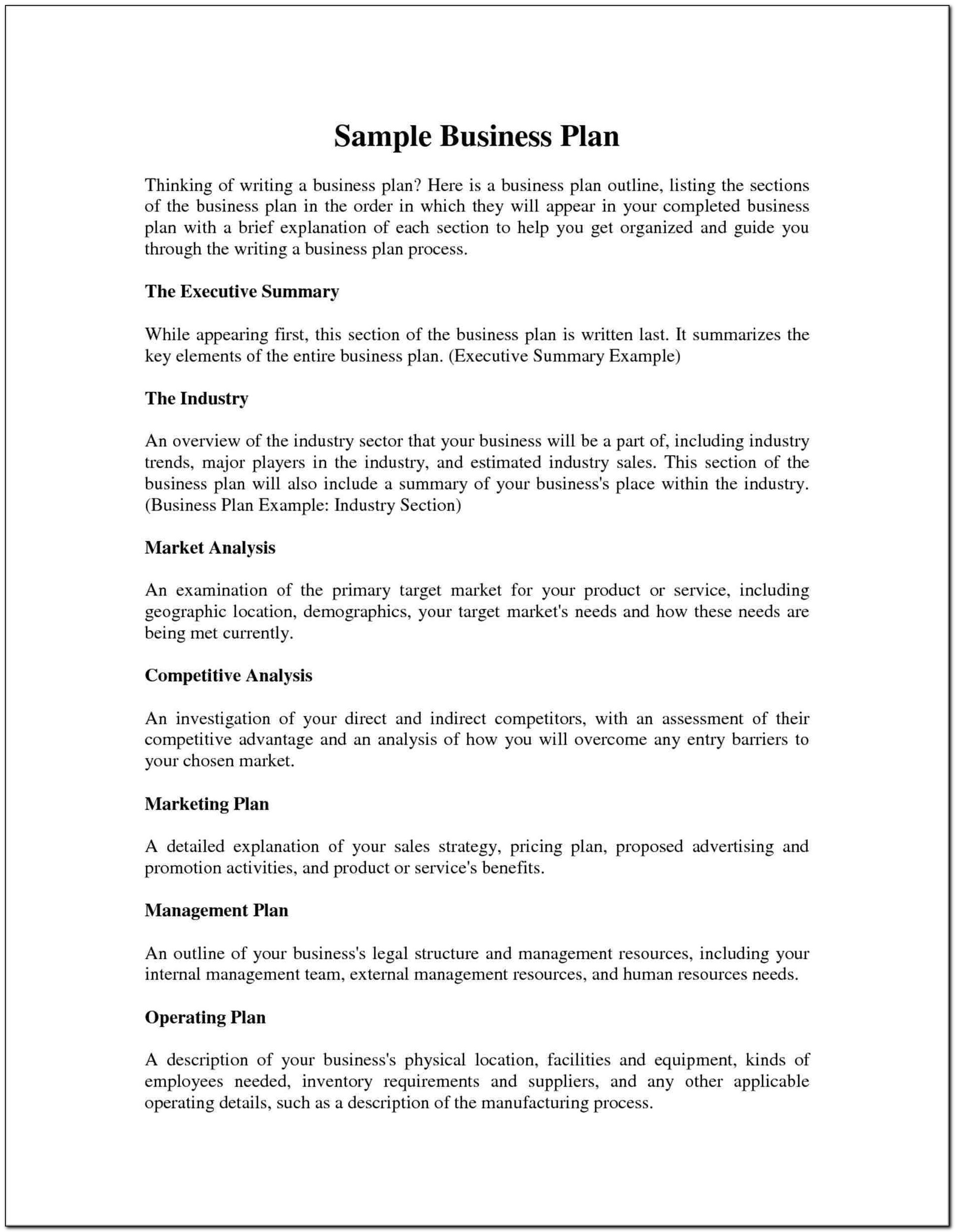 Hairdressing Business Plan Template