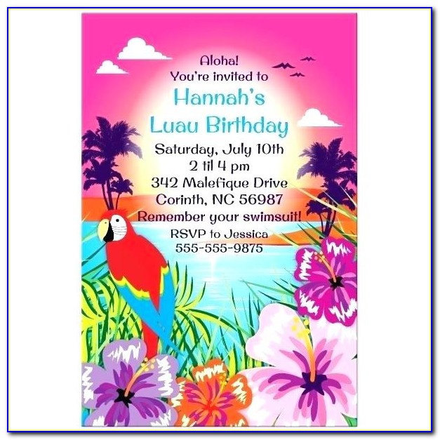 Hawaiian Invitation Designs