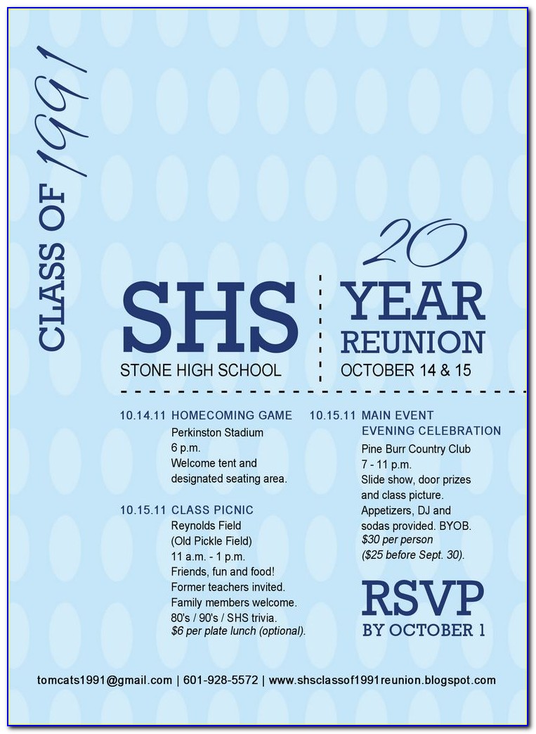 High School Reunion Flyer Template
