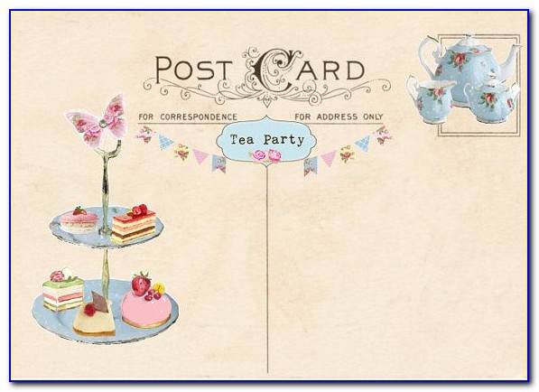 High Tea Party Invitations Template