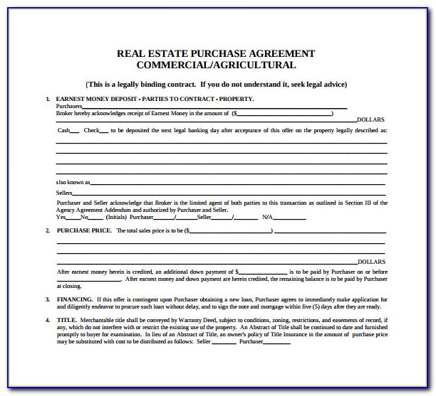 Home Purchase Agreement Template Ontario