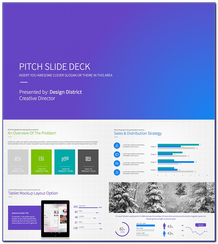Horizon Business Pitch Deck Powerpoint Template Free