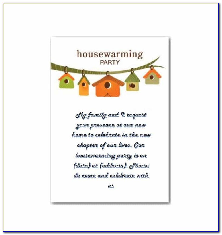 Housewarming Invitation Template Free