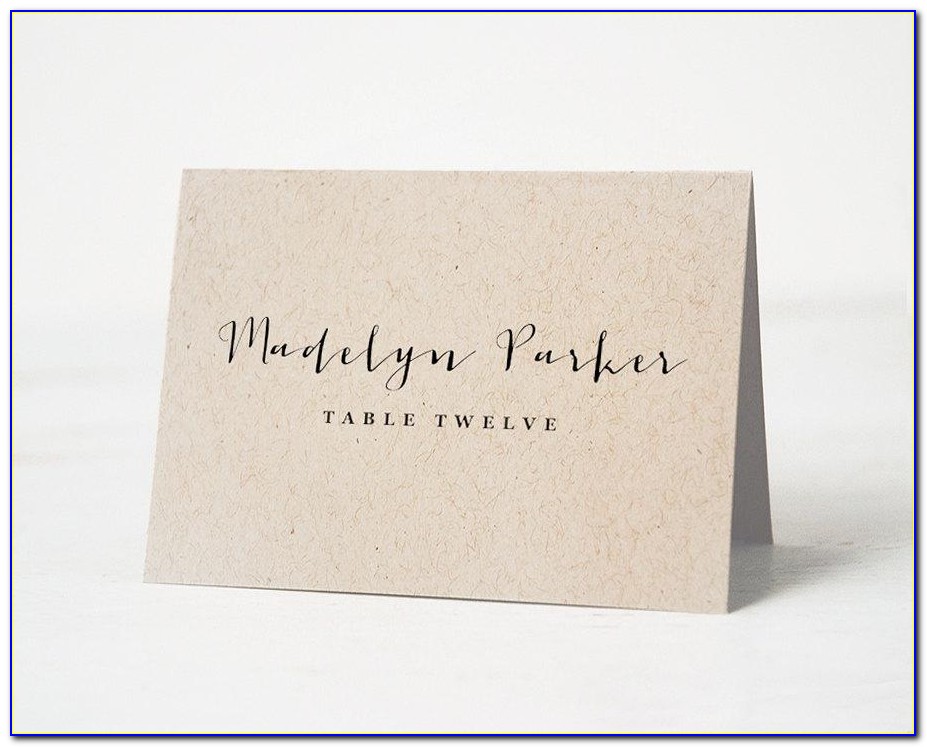 How To Make Name Place Cards For Wedding