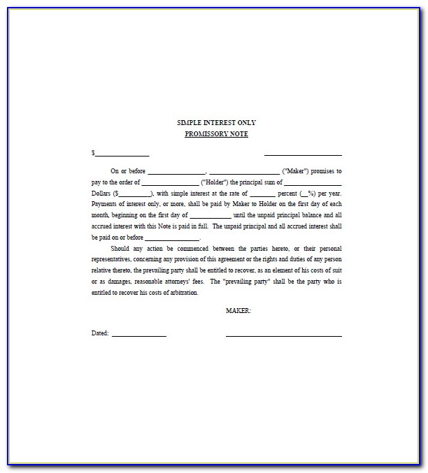 How To Write A Personal Promissory Note