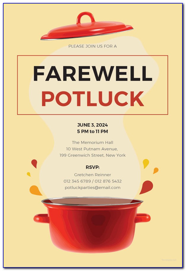 How To Write A Potluck Party Invitation