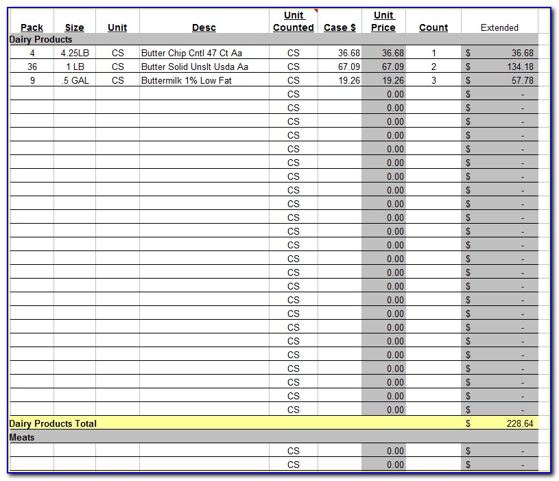 Inventory Spreadsheet Template Excel Product Tracking Free