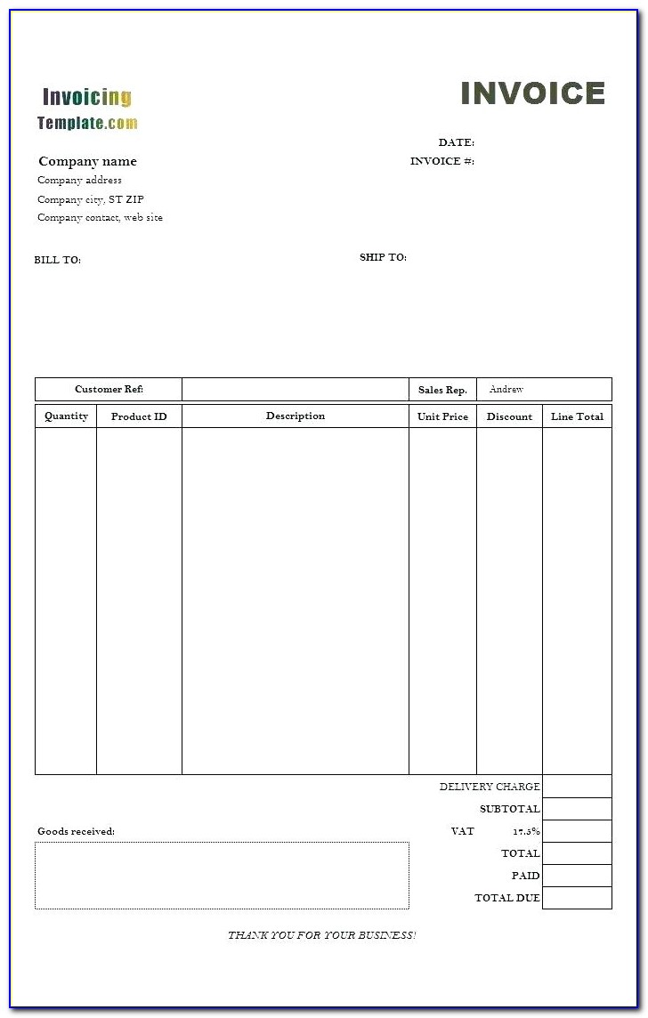 Invoice Example For Freelance Work