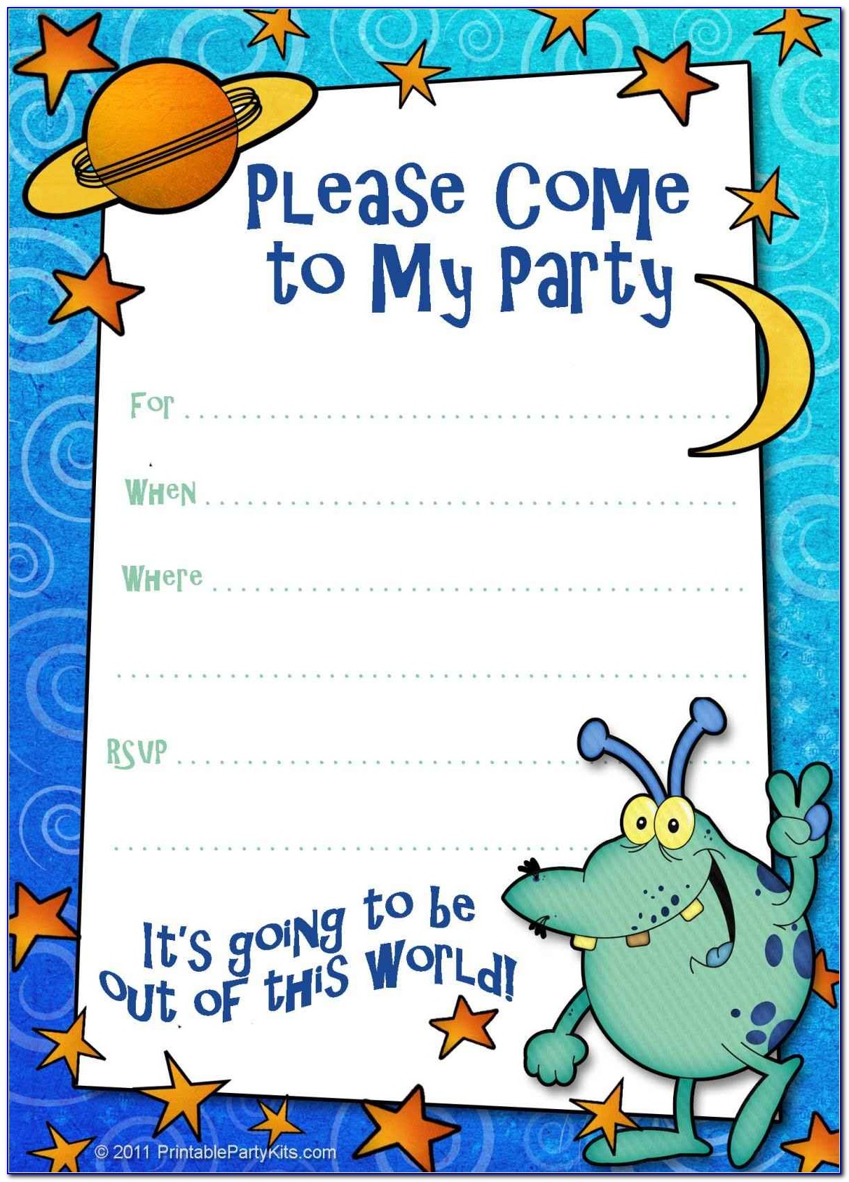 Free Printable Boy Birthday Party Invitations