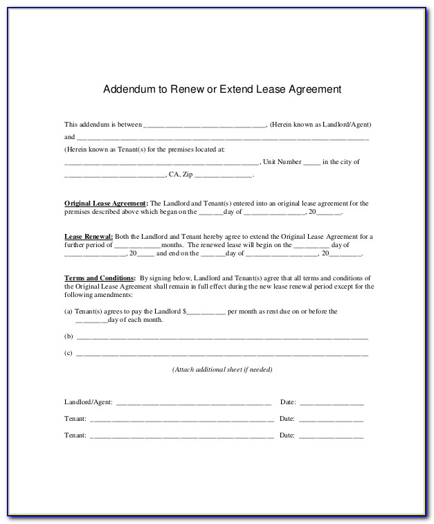 Lease Extension Template Letter