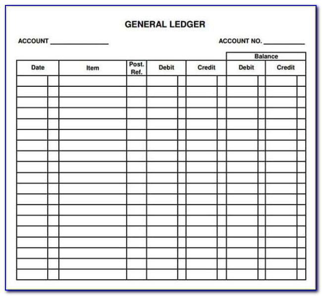 Ledger Sheet Template Excel