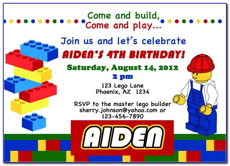Lego Ninjago Birthday Party Invitation Template Free
