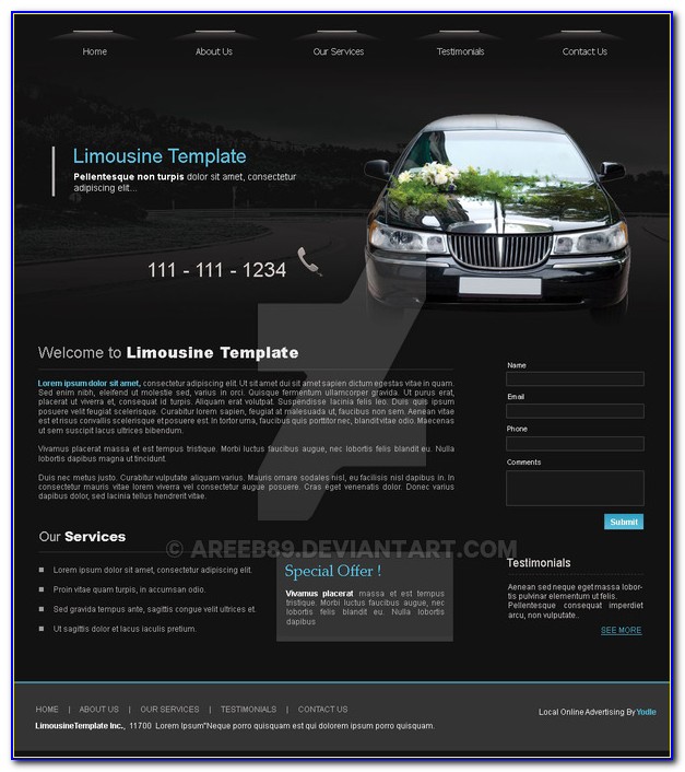 Limo Anywhere Website Templates