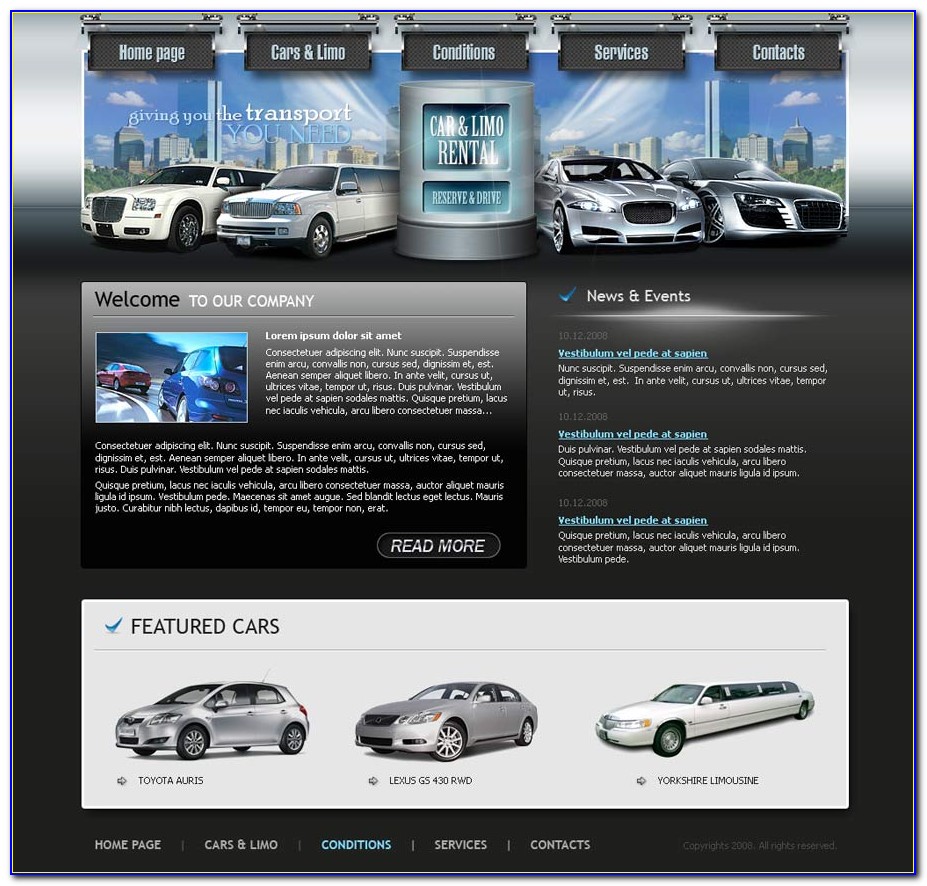 Limousine Website Templates Free Download