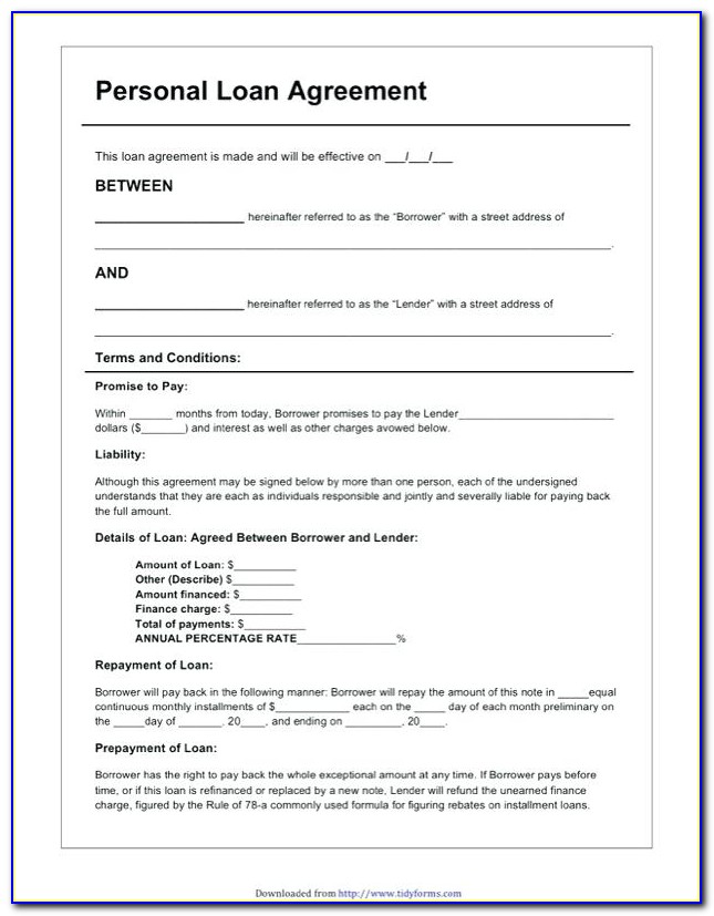 Loan Agreement Template Free Download South Africa