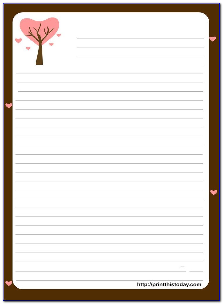 Love Letter Stationery Template