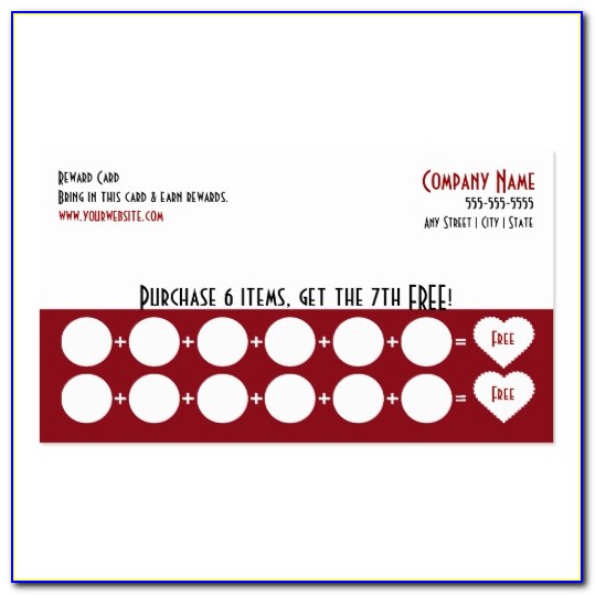 Loyalty Punch Card Template Free