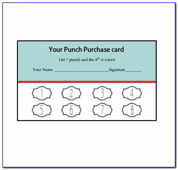 Loyalty Punch Card Template
