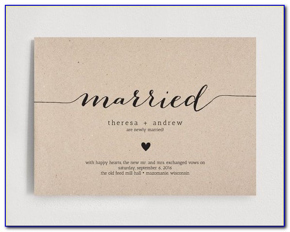 Marriage Announcement Templates Free
