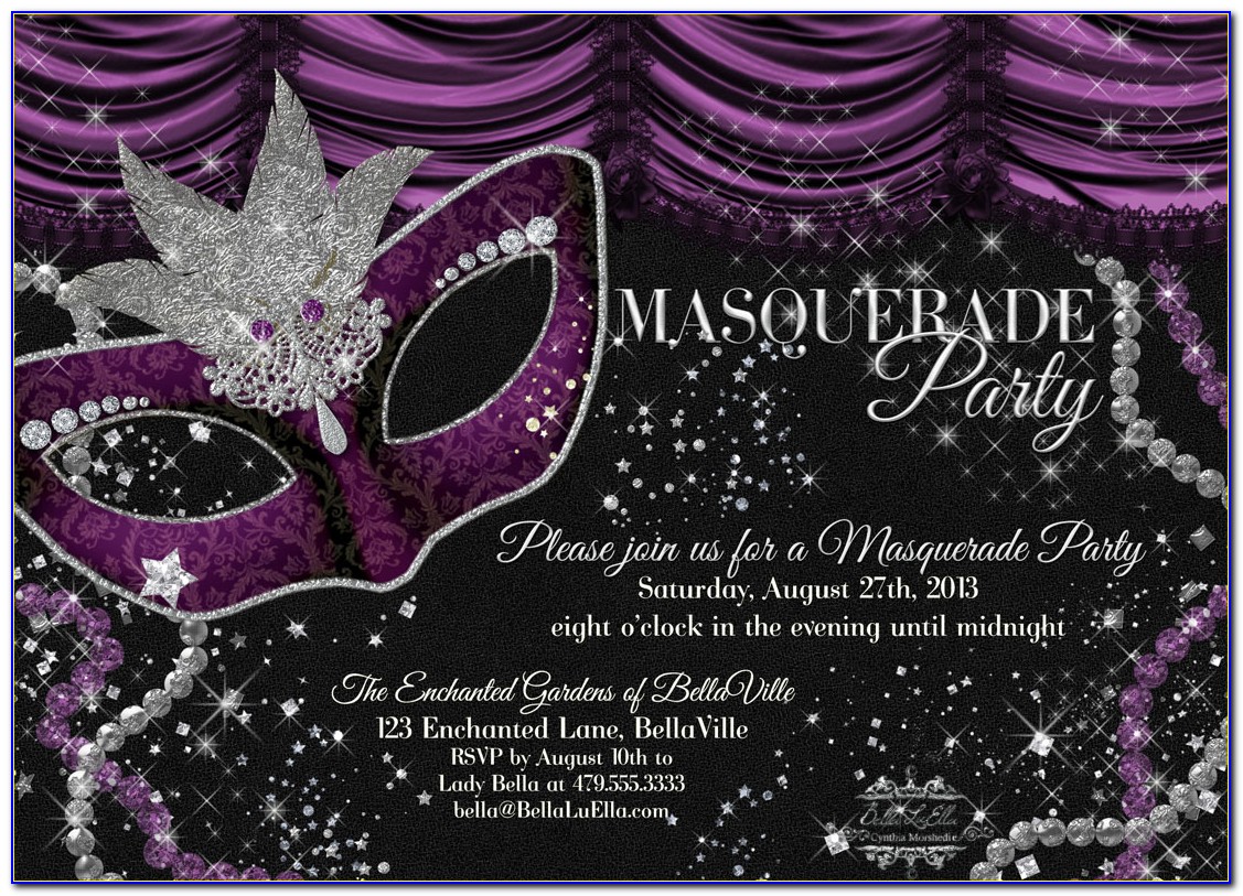 Masquerade Themed Invitation Templates