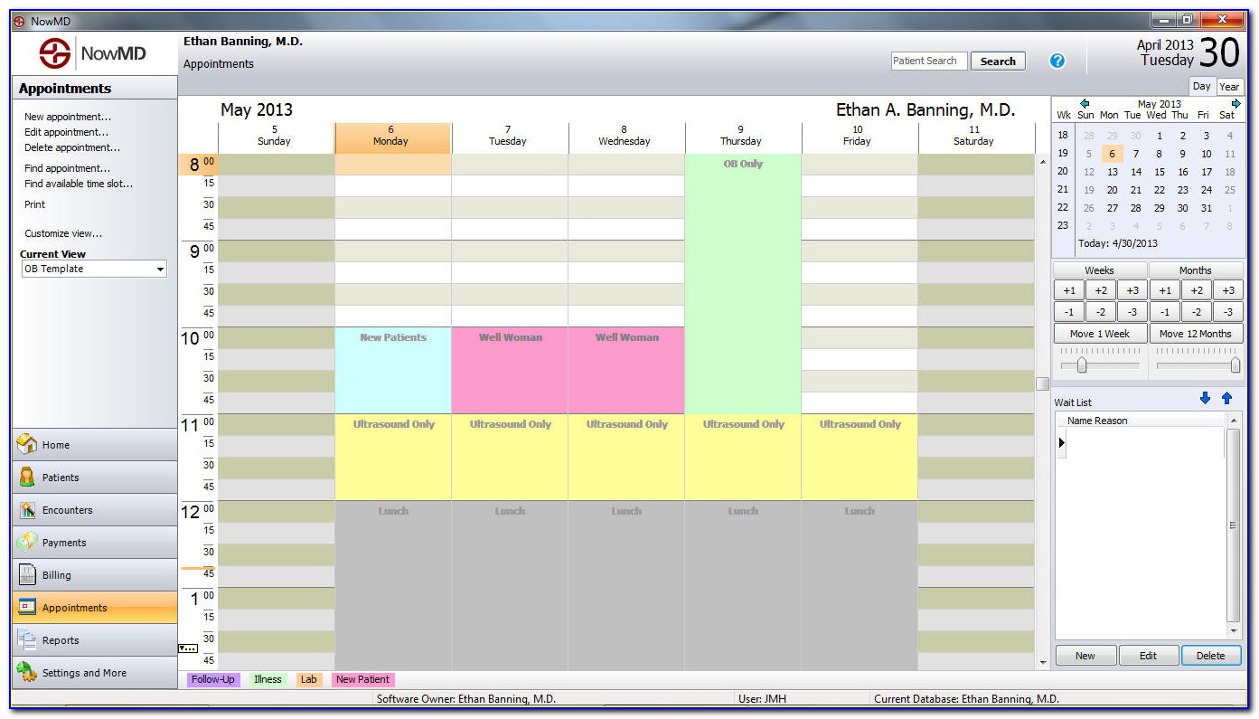 Medical Office Appointment Scheduling Template