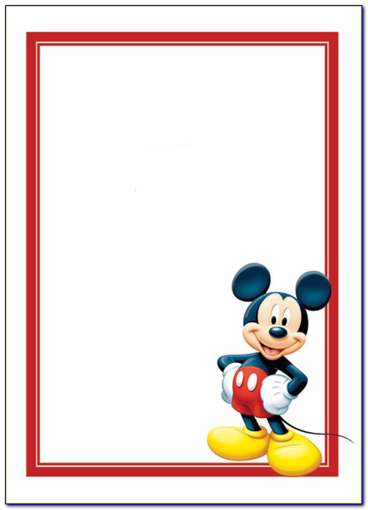 Mickey Mouse Party Invitation Template